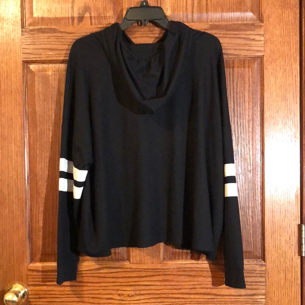 SO Black Hoodie with White Stripes - Picture 3 of 10